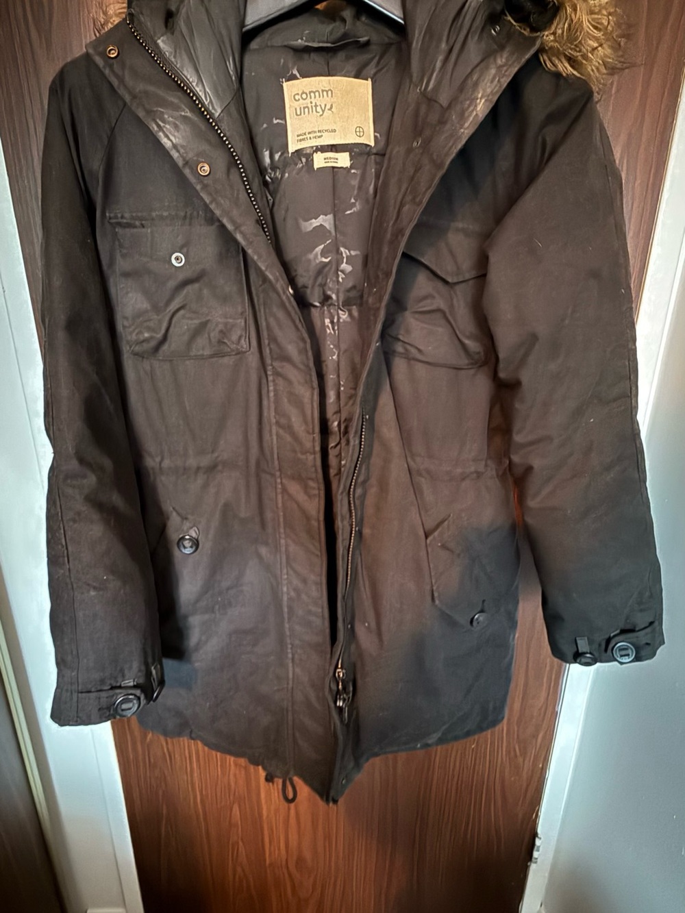 Aritzia Classic Community Brand Black Women's Winter Parka Jacket - Medium